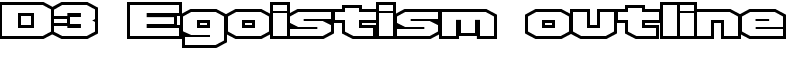 D3 Egoistism outline Font