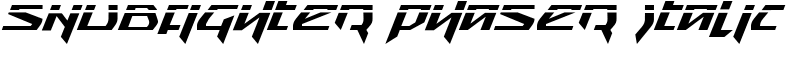 Snubfighter Phaser Italic Font