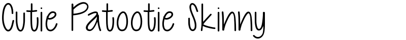 Cutie Patootie Skinny Font