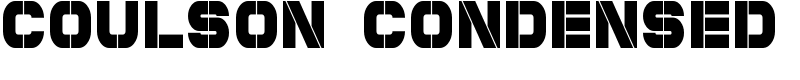 Coulson Condensed Font