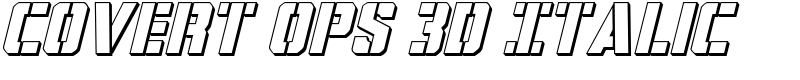 Covert Ops 3D Italic Font