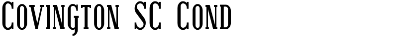 Covington SC Cond Font