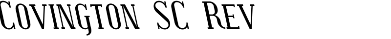 Covington SC Rev Font
