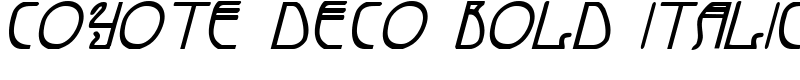 Coyote Deco Bold Italic Font