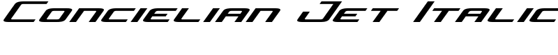Concielian Jet Italic Font