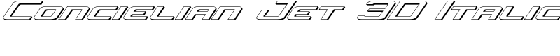Concielian Jet 3D Italic Font