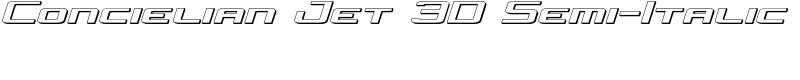 Concielian Jet 3D Semi-Italic Font