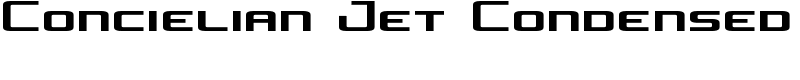 Concielian Jet Condensed Font