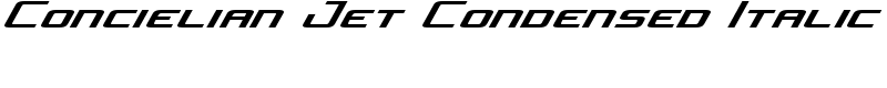 Concielian Jet Condensed Italic Font