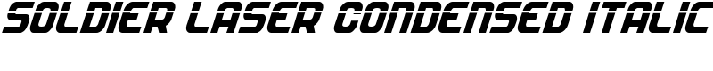 Soldier Laser Condensed Italic Font