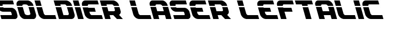 Soldier Laser Leftalic Font