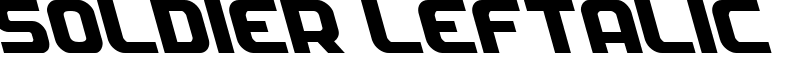 Soldier Leftalic Font