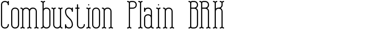 Combustion Plain BRK Font