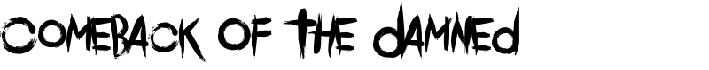 Comeback Of The Damned Font