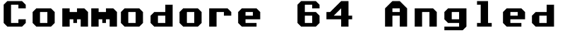 Commodore 64 Angled Font