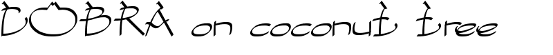 COBRA on coconut tree Font