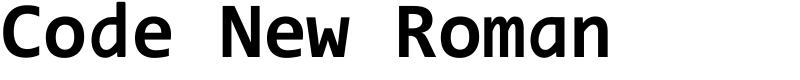 Code New Roman Font