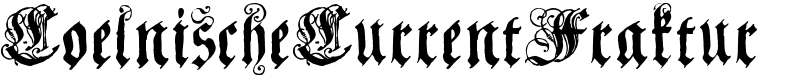 CoelnischeCurrentFraktur Font