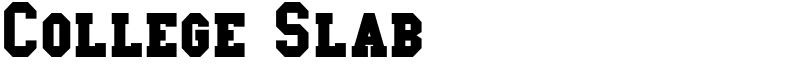 College Slab Font