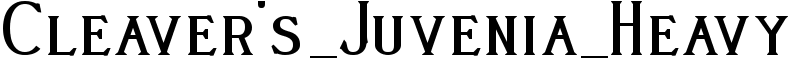 Cleaver's_Juvenia_Heavy Font