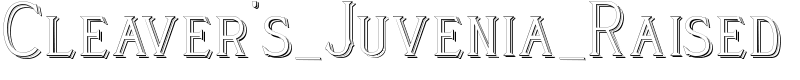 Cleaver's_Juvenia_Raised Font