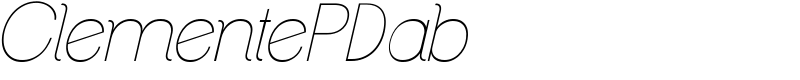 ClementePDab Font