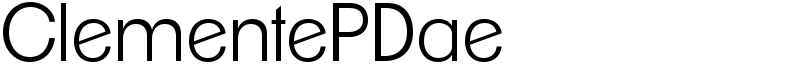 ClementePDae Font