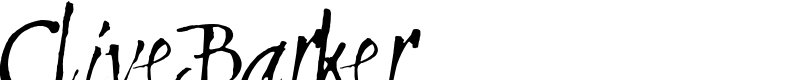 CliveBarker Font