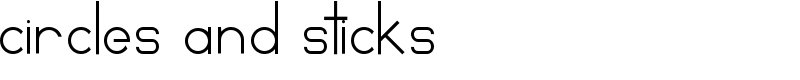 circles and sticks Font