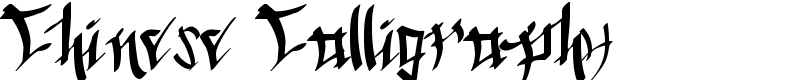 Chinese Calligraphy Font