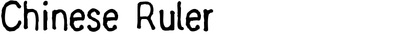 Chinese Ruler Font