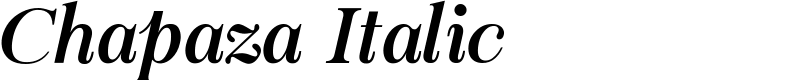 Chapaza Italic Font
