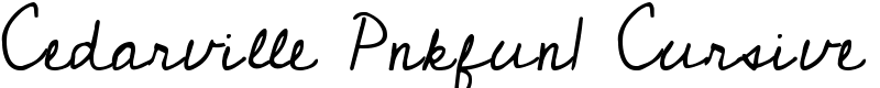 Cedarville Pnkfun1 Cursive Font