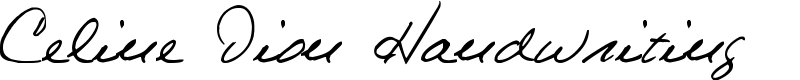 Celine Dion Handwriting Font