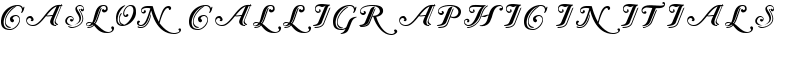 Caslon Calligraphic Initials Font