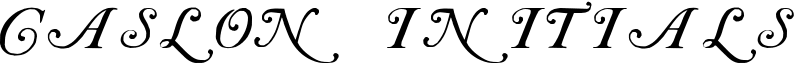 Caslon Initials Font