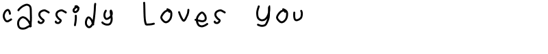 Cassidy Loves You Font