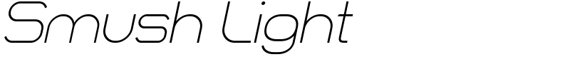 Smush Light Font