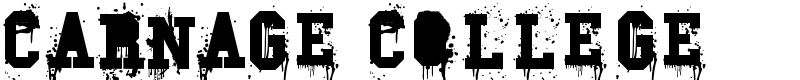 Carnage College Font