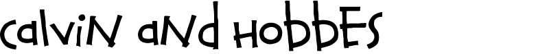 Calvin and Hobbes Font