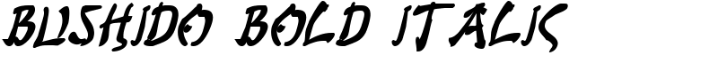 Bushido Bold Italic Font