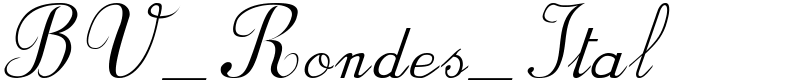 BV_Rondes_Ital Font