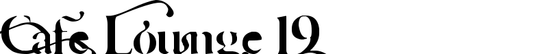 Cafe Lounge 19 Font