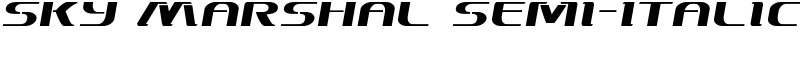 Sky Marshal Semi-Italic Font