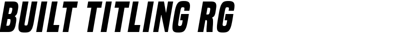 Built Titling Rg Font