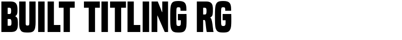 Built Titling Rg Font