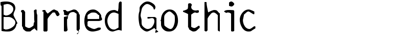 Burned Gothic Font