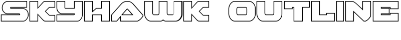 Skyhawk Outline Font