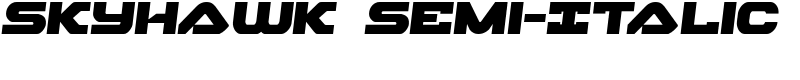 Skyhawk Semi-Italic Font