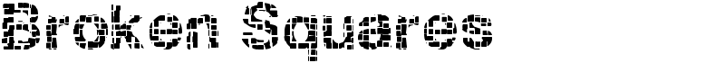 Broken Squares Font